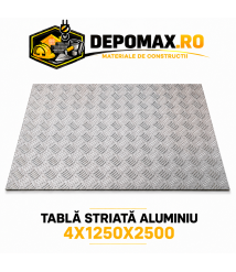 Tabla aluminiu striata 4mm , 1250x2500mm (1050A)